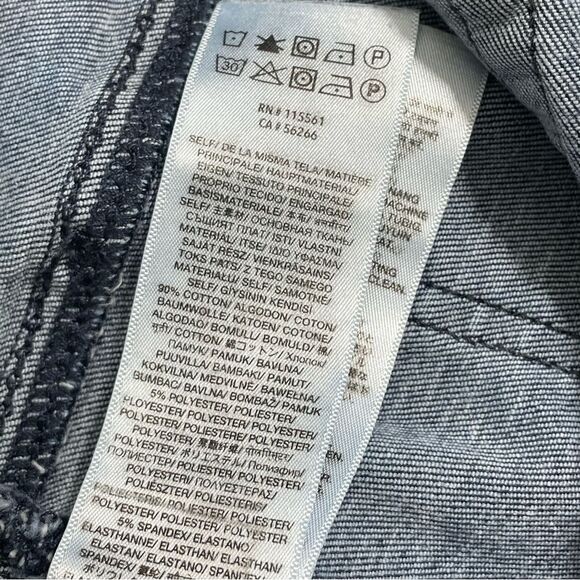 7 For All Mankind Portia High Rise Skinny Jeans Size 28 Button Fly Stretch Denim - Picture 11 of 13